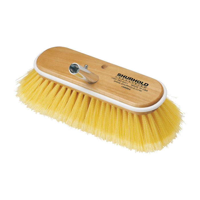 Shurhold 985 10" Deck Brush with medium yellow Polystyrene Bristles