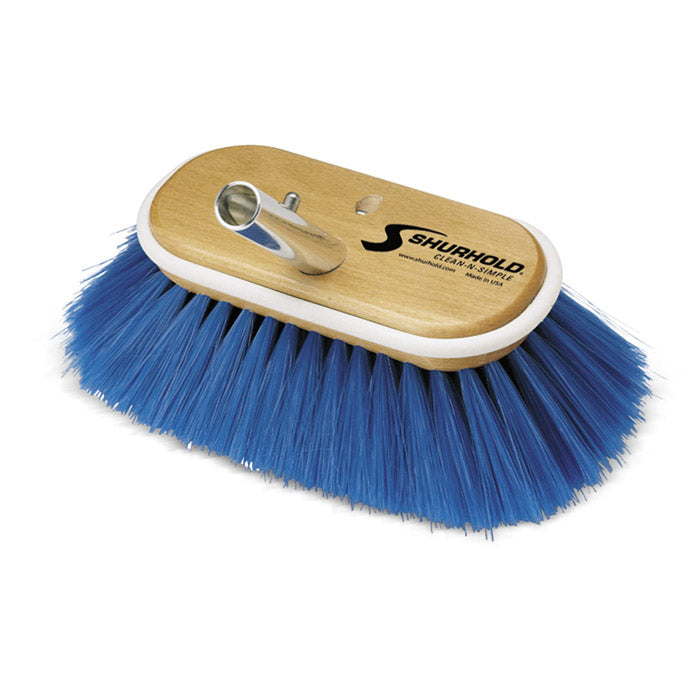 Shurhold 970 6" Deck Brush with X-soft Blue Polystyrene Bristles